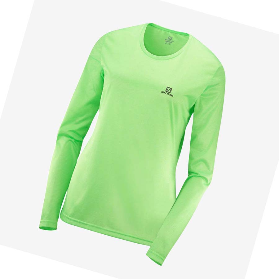 Camiseta Salomon AGILE Mujer Verdes | MX 2559PJJ